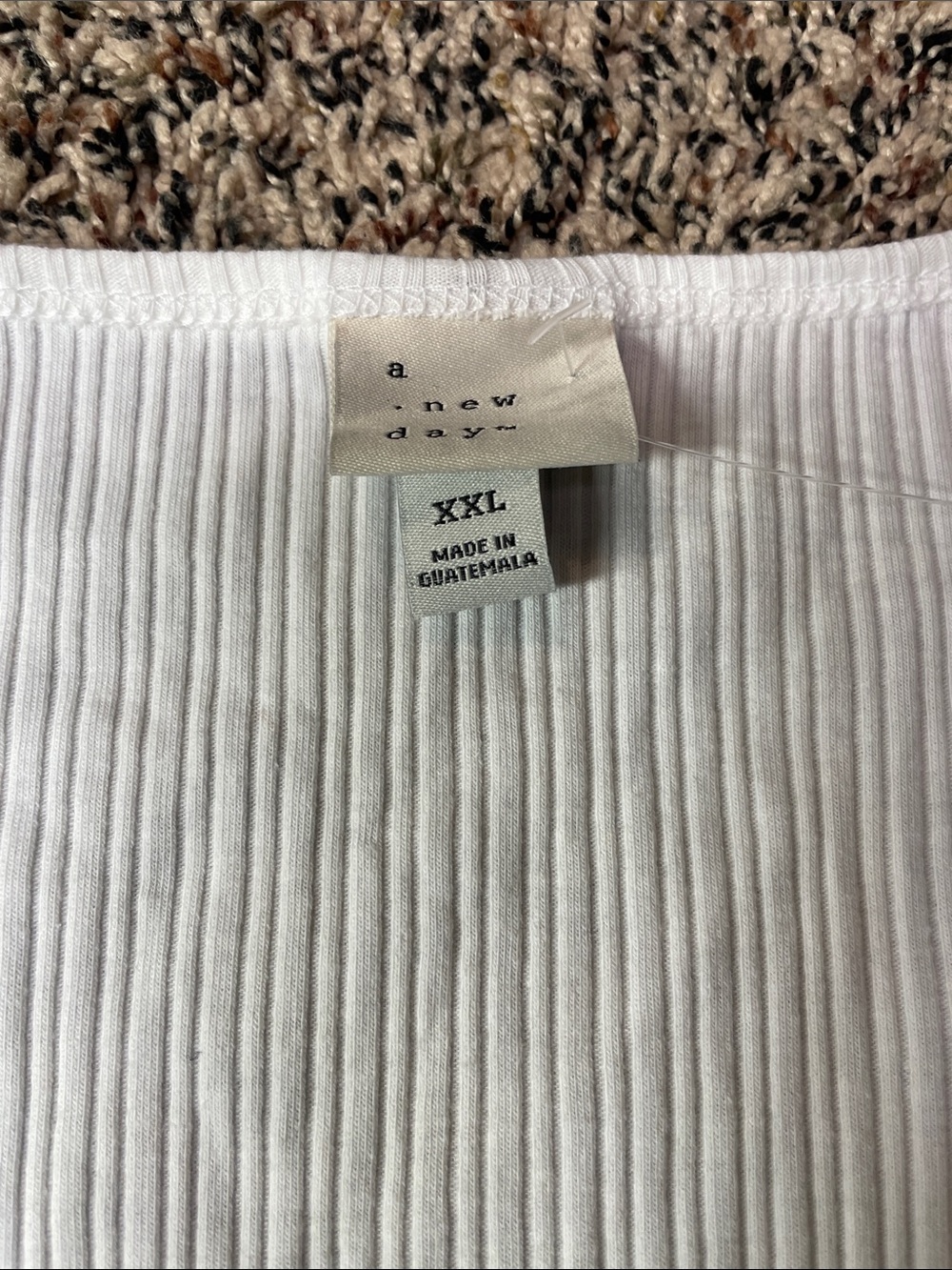 A New Day Classic White Ribbed Button-Front Women's Tank Top Size XXL | NWT - Picture 3 of 4